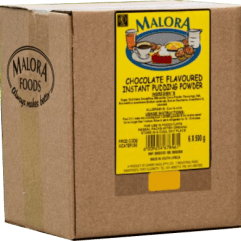 Malora Instant Pudding 6 x 500gr box Chocolate flavour