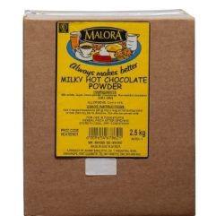 Malora Foods, Milky Hot Chocolate Powder, 2.5kg box
