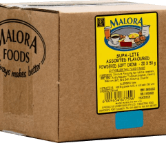 Malora Supa Lite Powdered Soft Drink 20 x 50gr box Assosrted Flavours